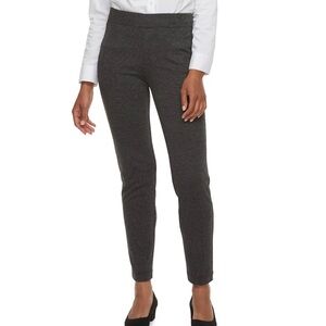 NWT Croft & Barrow Houndstooth Slim-Straight Mid-Rise Tummy-Control Pant Legging